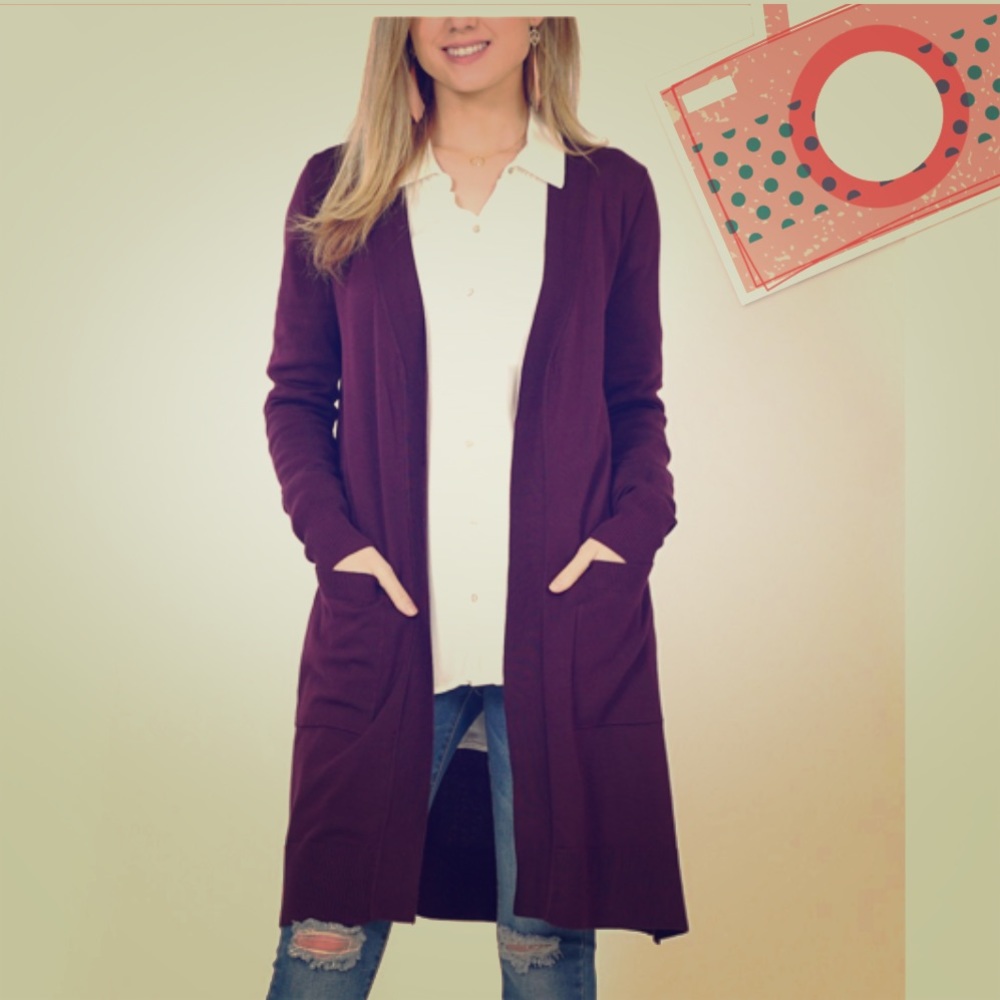 Dark Plum Duster - image 1